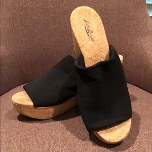 Wedge slide sandals
